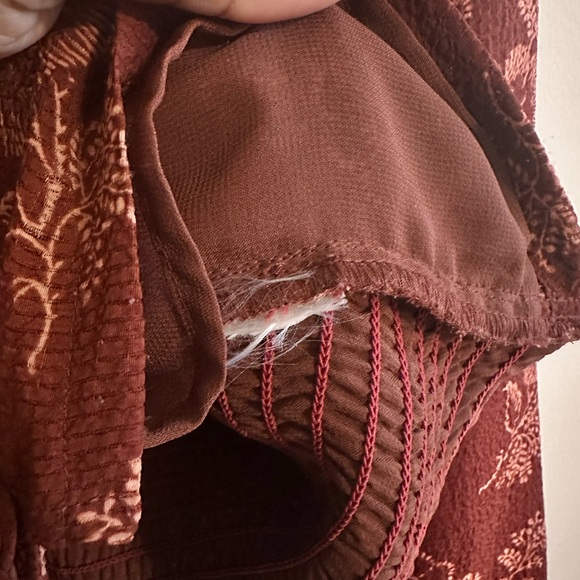 MADEWELL Preston Puff-Sleeve Top in Letterpress Floral STAINED MAHOGANY MEDIUM - Picture 8 of 9